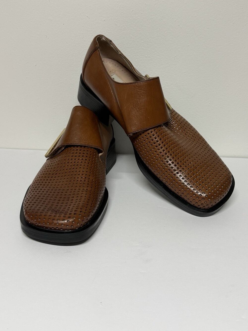 Vintage Donato Marrone Brown Leather Men shoes/ Dress Sandals. Sz 10